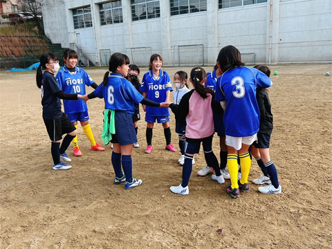 女子サッカーの試合